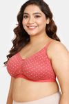 Rosaline Everyday Double Layered Non Wired Full Coverage Super Support Bra - Poppy Red — thumbnail 3